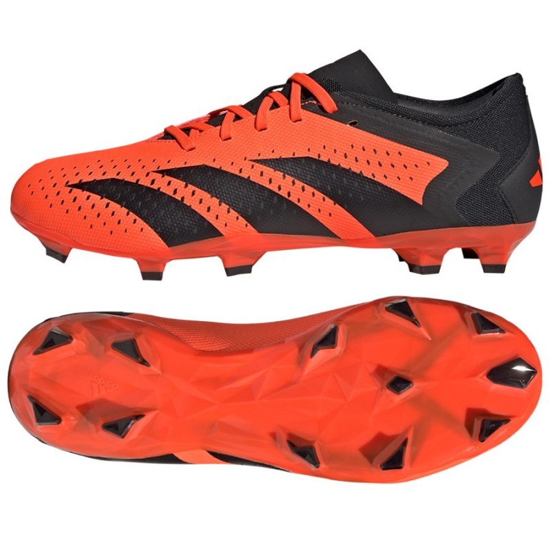 Adidas Predator Accuracy.3 L Fg M GW4601 pantofi de fotbal roșu portocale si rosii 1