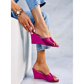 BM Tobogane cu pană transparente Rocks Fuchsia roz 3