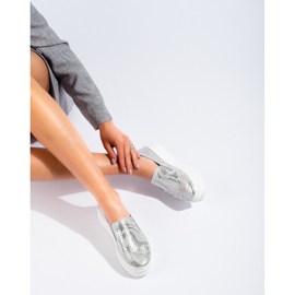 Pantofi de damă argintii din piele Shelovet 1 Pantofi de damă argintii din piele Shelovet 1