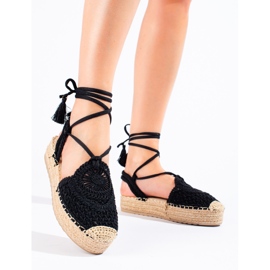 Espadrile negre cu platformă de la Shelovet boho negru 1 Espadrile negre cu platformă de la Shelovet boho negru 1