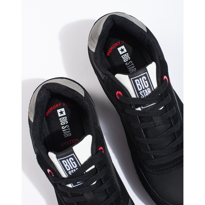 Pantofi sport barbati negri Big Star LL174158 Spuma cu memorie negru 1 Pantofi sport barbati negri Big Star LL174158 Spuma cu memorie negru 1