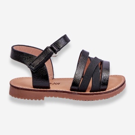 Sandale Copii Cu Dungi Negre Isla negru 1