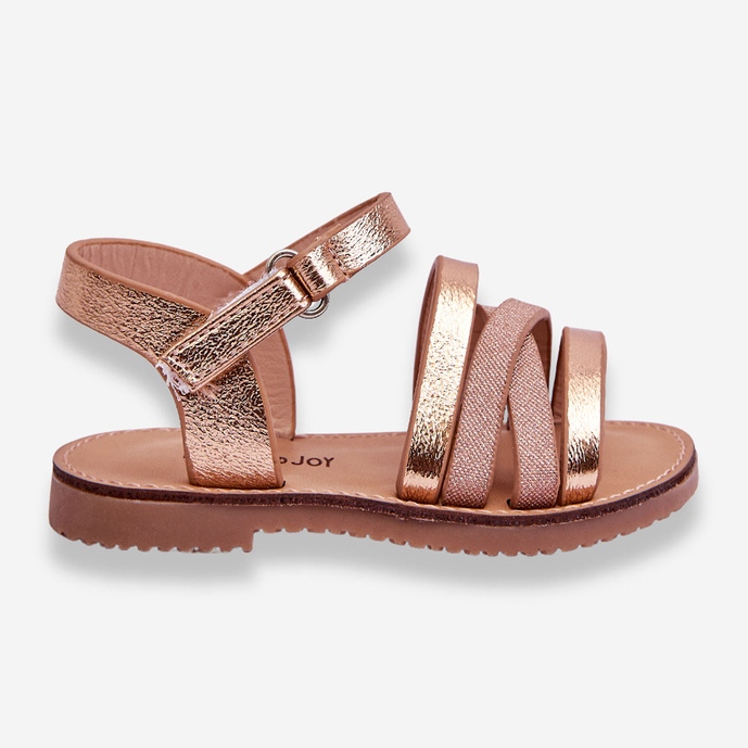 Sandale Copii Cu Bretele Rose Gold Isla de aur 1