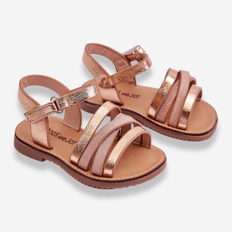 Sandale Copii Cu Bretele Rose Gold Isla de aur 2