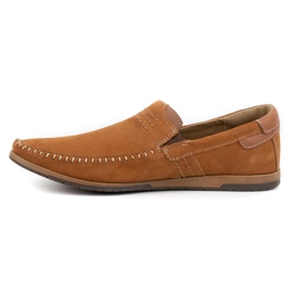 KOMODO Mocasini din piele pentru bărbați 876 cămilă multicolor 1