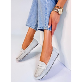 Mocasini Anaya Gri din piele intoarsa pentru femei 2