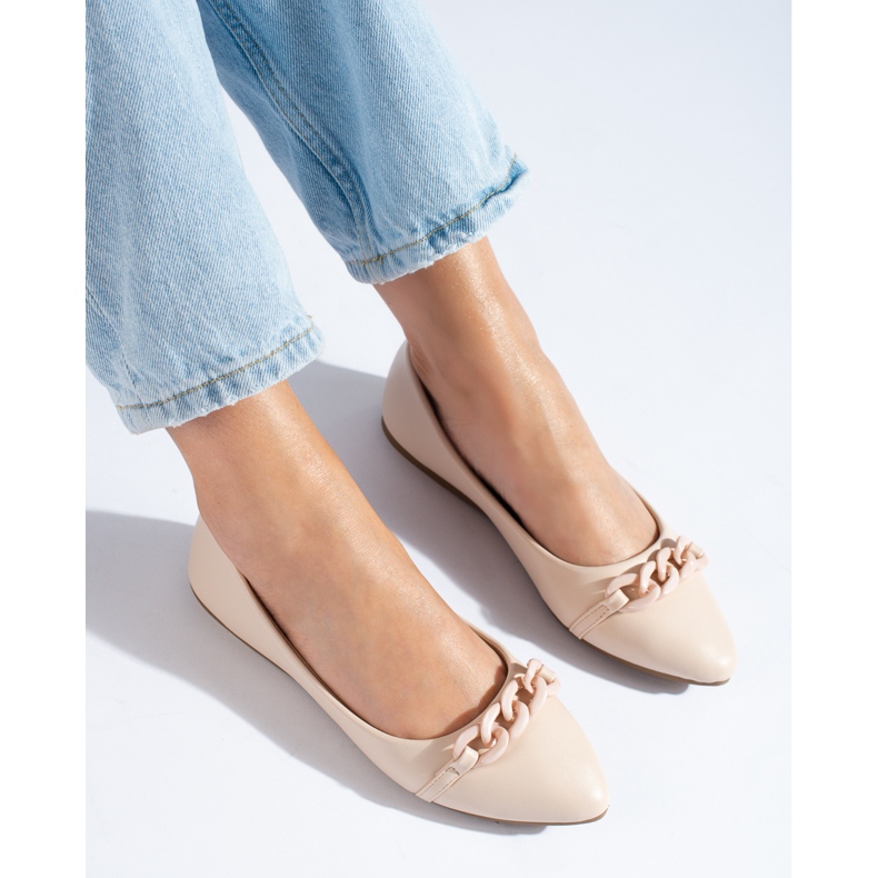 W. Potocki Balerini de damă bej cu lanț Potocki ascuțit 1