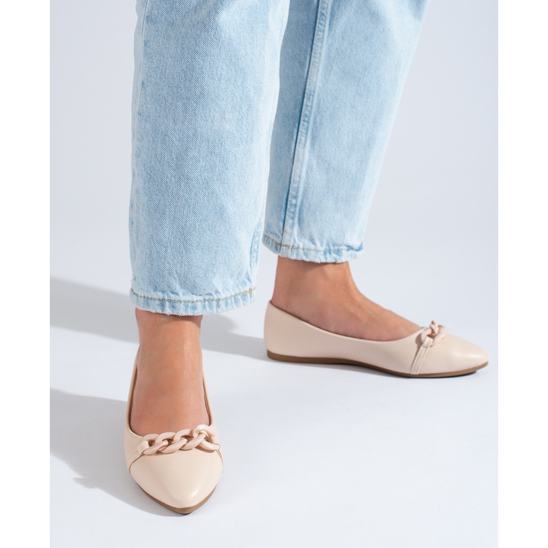 W. Potocki Balerini de damă bej cu lanț Potocki ascuțit 2