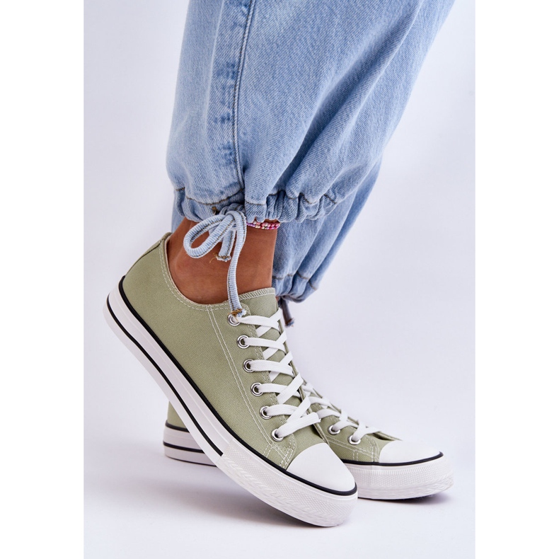 FR1 Pantofi clasici de damă, verde deschis Vegas 2