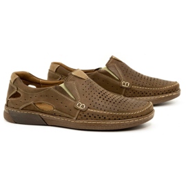 Olivier Pantofi barbati piele 937MP maro 2