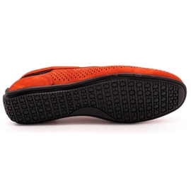 Polbut Mocasini din piele pentru bărbați 2105P roșu roşu 1