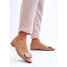 WS1 Balerini Clasici Cu Decor Bej Rivea 2