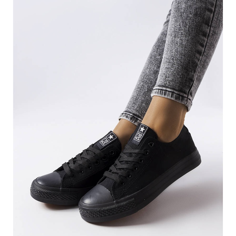 Tenisi negri din material textil de la Beaupré negru 1 Tenisi negri din material textil de la Beaupré negru 1