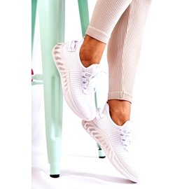 Pantofi sport dama, material, alb 3