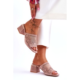 S.Barski Tocuri pentru femei cu ochiuri de plasă și zircons S. Barski KV-612-1 Beige bej 4