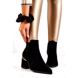 PS1 Cizme de cowboy ajurate Helloni din piele intoarsa neagra negru 2