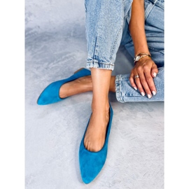 Seastar Balerini Keys LT.BLUE cu branț din piele albastru 1